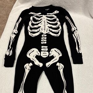 Old Navy Black Skeleton Kids union suit Pajamas unisex size 12